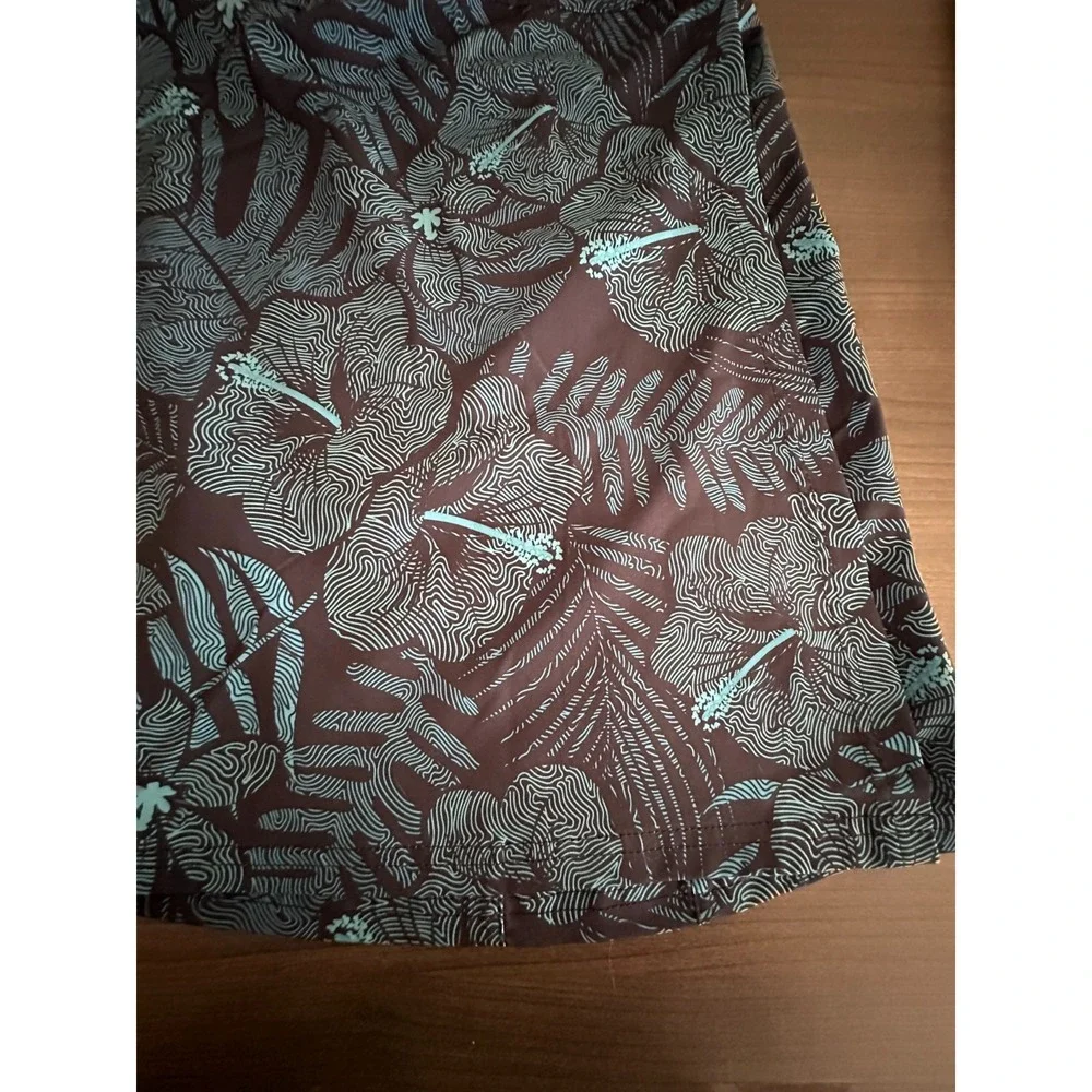 RIPSKIRT Hawaii Blue Mini Skirt Medium Adj Waist Travel Resort Boho 19 in length